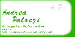 andrea paloczi business card